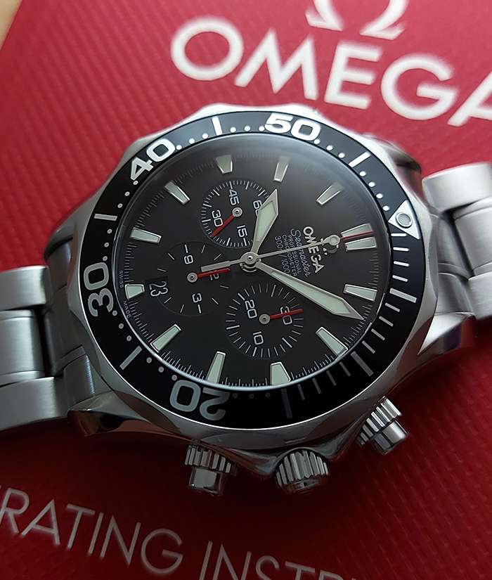 Omega Seamaster 300M Chronograph Wristwatch Ref 2594 52